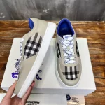 BURBERRY LEATHER AND CHECK TERRACE SNEAKERS – BBR081