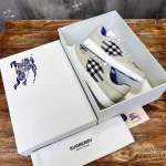 BURBERRY LEATHER AND CHECK TERRACE SNEAKERS – BBR081