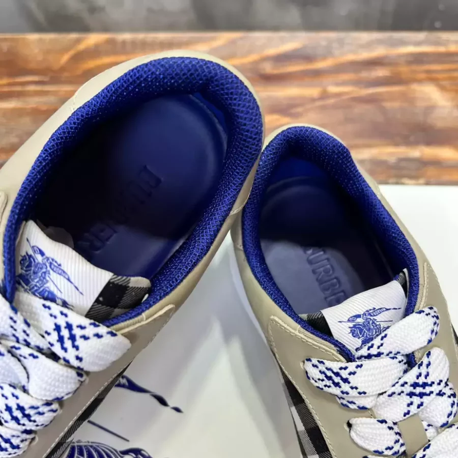 BURBERRY LEATHER AND CHECK TERRACE SNEAKERS – BBR081