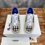 BURBERRY LEATHER AND CHECK TERRACE SNEAKERS – BBR081