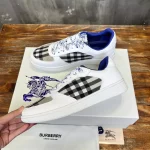BURBERRY LEATHER AND CHECK TERRACE SNEAKERS – BBR082