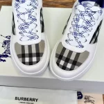 BURBERRY LEATHER AND CHECK TERRACE SNEAKERS – BBR082