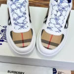 BURBERRY LEATHER AND CHECK TERRACE SNEAKERS – BBR083
