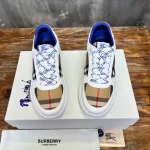 BURBERRY LEATHER AND CHECK TERRACE SNEAKERS – BBR083