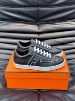 Hermes Boomerang Sneakers In Black Epsom Calfskin – HM020