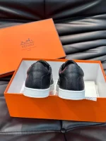 Hermes Boomerang Sneakers In Black Epsom Calfskin – HM020
