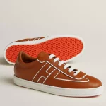 Hermes Boomerang Sneakers In Brown Epsom Calfskin – HM019