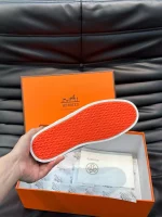 Hermes Boomerang Sneakers In Brown Epsom Calfskin – HM019