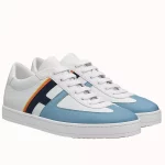 Hermes Boomerang Sneakers In Multicolore Blue Leather – HM054