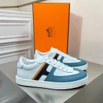 Hermes Boomerang Sneakers In Multicolore Blue Leather – HM054