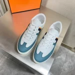 Hermes Boomerang Sneakers In Multicolore Blue Leather – HM054