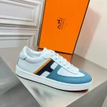 Hermes Boomerang Sneakers In Multicolore Blue Leather – HM054