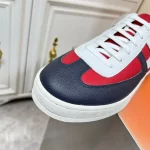 Hermes Boomerang Sneakers In Multicolore Bordeaux Leather – HM052