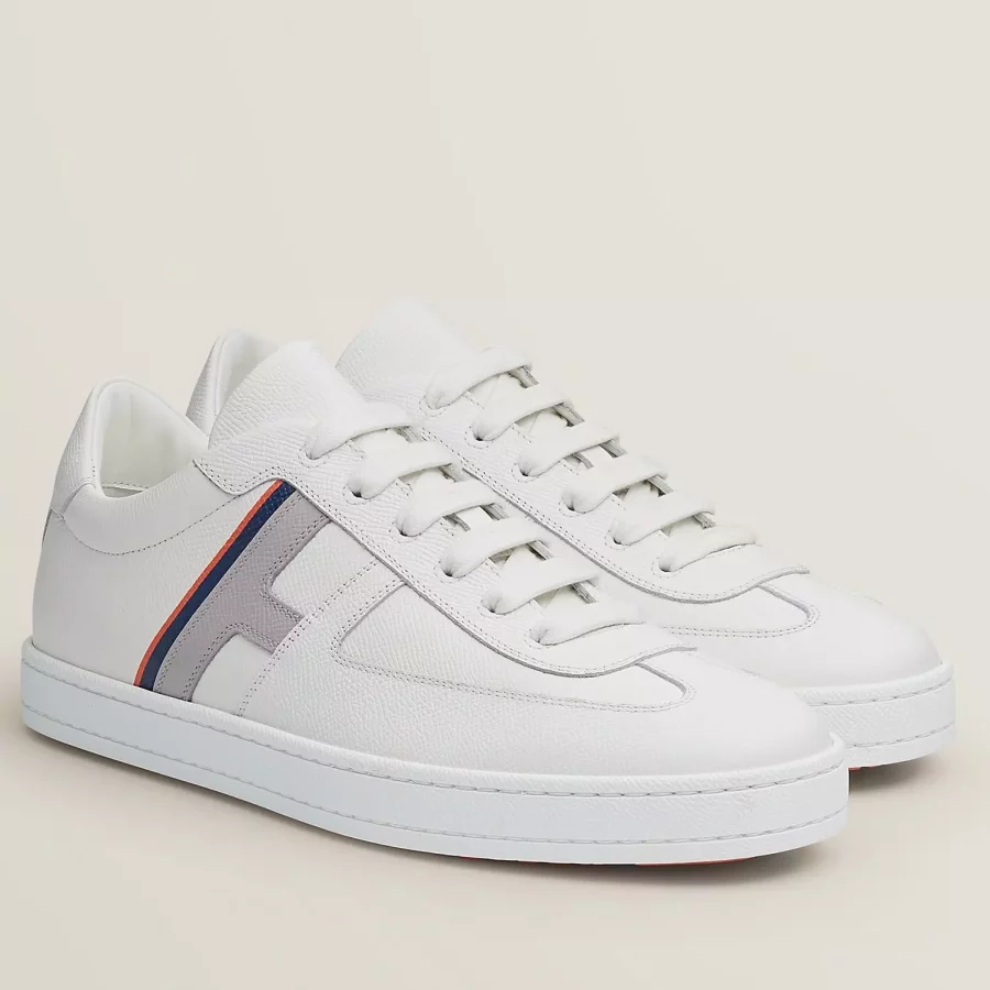 Hermes Boomerang Sneakers In Multicolore White Leather – HM032