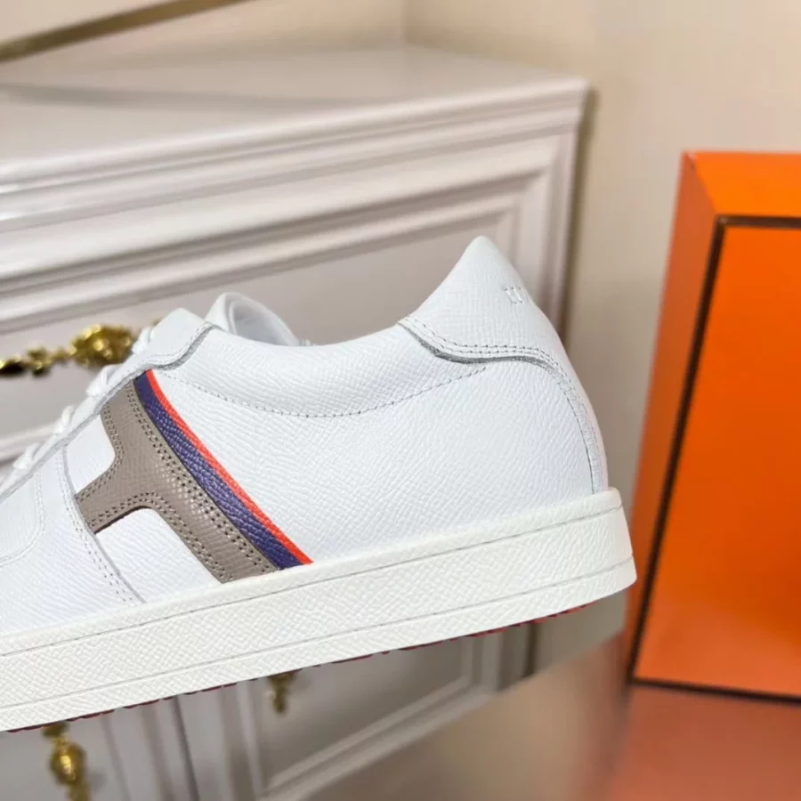 Hermes Boomerang Sneakers In Multicolore White Leather – HM032