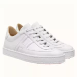 Hermes Boomerang Sneakers In White Epsom Leather – HM055