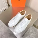 Hermes Boomerang Sneakers In White Epsom Leather – HM055