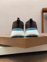 Hermes Heros Sneakers in Black Knit and Black Suede – HM001