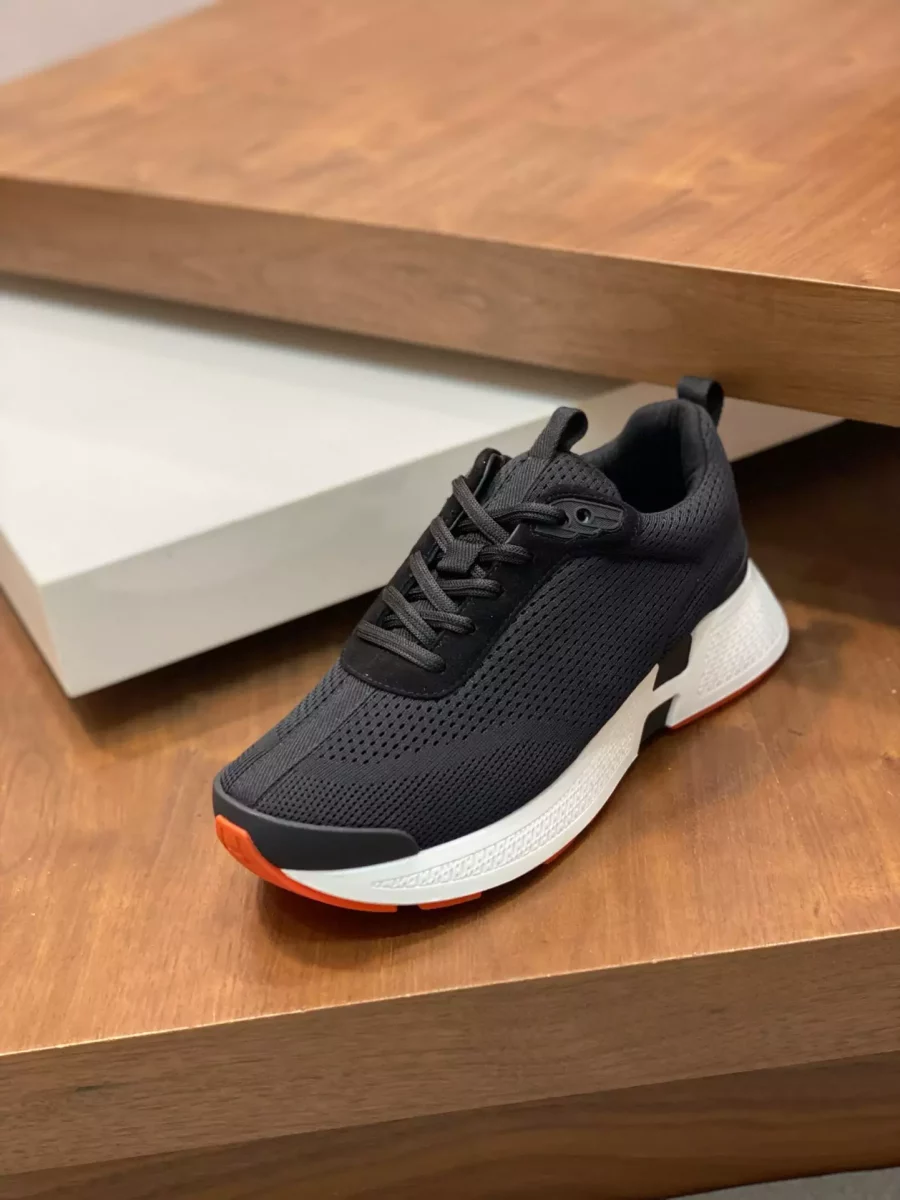 Hermes Heros Sneakers in Black Technical Knit – HM003