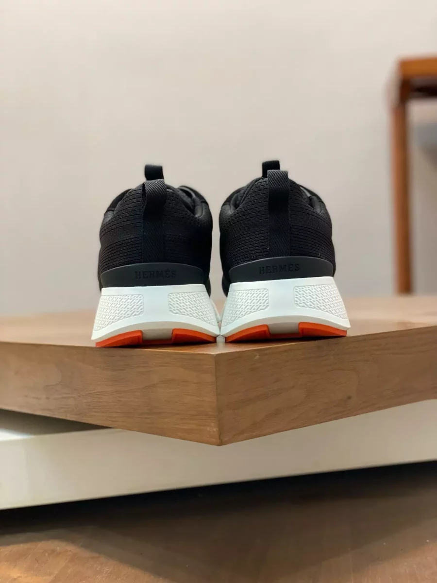 Hermes Heros Sneakers in Black Technical Knit – HM003