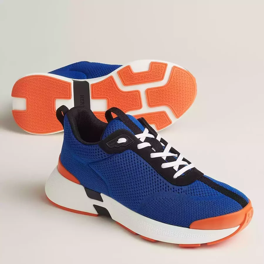 Hermes Heros Sneakers in Blue Technical Knit – HM006