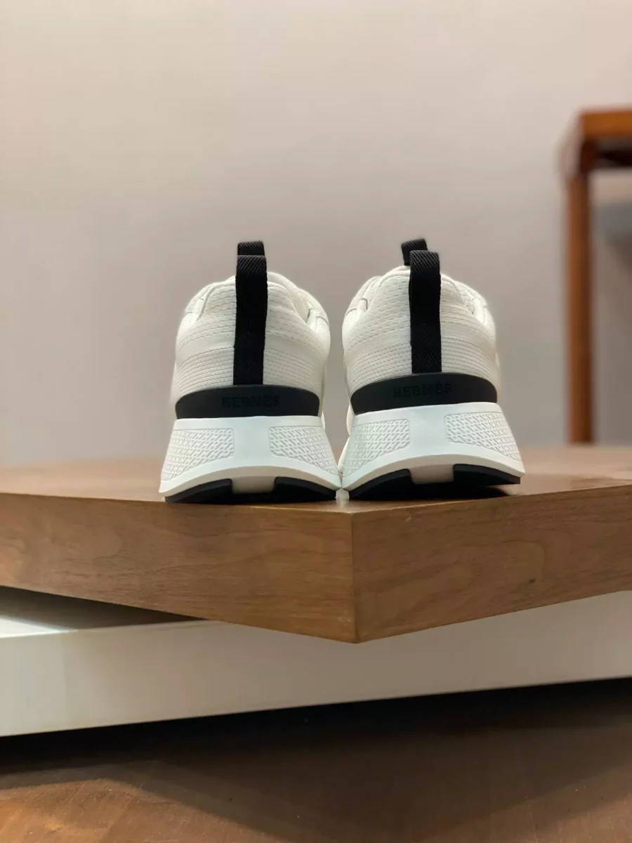 Hermes Heros Sneakers in White Technical Knit – HM002