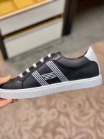 Hermes Men’s Avantage Sneakers In Black Calfskin – HM058