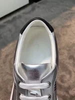 Hermes Men’s Avantage Sneakers In Grey Metallic Leather – HM059