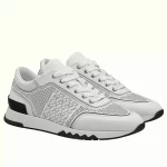 Hermes Men’s C-Addict Sneakers In White Perforated Calfskin – HM039