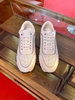 Hermes Men’s C-Addict Sneakers In White Perforated Calfskin – HM039