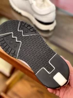 Hermes Men’s C-Addict Sneakers In White Perforated Calfskin – HM039