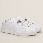 Hermes Men’s Day Sneakers in White Leather – HM024