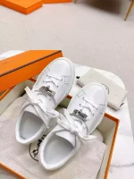 Hermes Men’s Day Sneakers in White Leather – HM024