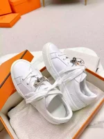 Hermes Men’s Day Sneakers in White Leather – HM024