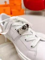 Hermes Men’s Day Sneakers in White Leather – HM024