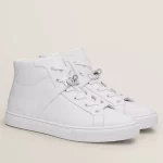 Hermes Men’s Daydream High-top Sneakers in White Leather – HM031