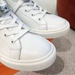 Hermes Men’s Daydream High-top Sneakers in White Leather – HM031