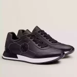 Hermes Men’s Drive Sneakers In Black Leather – HM033