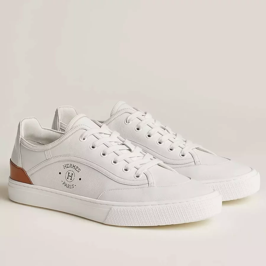 Hermes Men’s Get Sneakers in White Calfskin – HM026