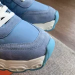 Hermes Men’s Impulse Sneakers in Blue Fabric and Leather – HM009