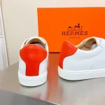 Hermes Men’s Quicker Sneakers In White Calfskin – HM057