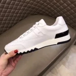 Hermes Men’s Trail Sneakers In White Calfskin Leather – HM038
