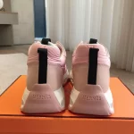Hermes Women’s Impulse Sneakers in Pink Fabric and Leather – HM018