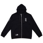 CHROME HEARTS BLACK WHITE ZIP UP HOODIE S-9