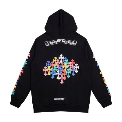 CHROME HEARTS  BLACK WHITE HOODIE k-8