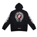 CHROME HEARTS BLACK WHITE ZIP UP HOODIE A-1