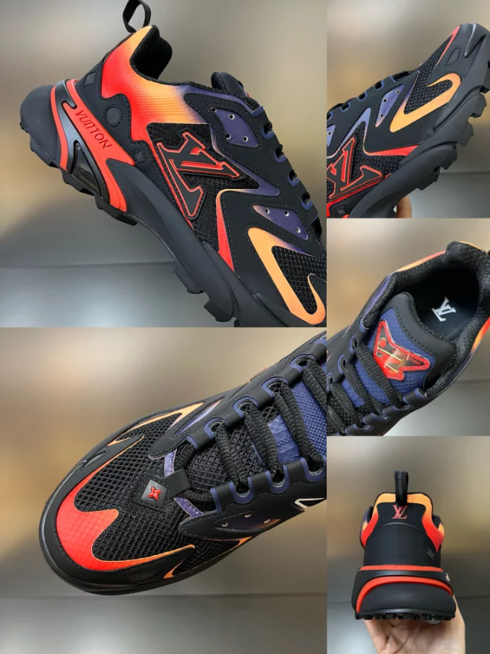 RUNNER TATIC SNEAKERS IN BLACK AND ORANGE – LVS237