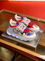 VERSACE WOMEN’S CHAIN REACTION SNEAKERS WITH NEOPRENE PRINTED – VSS022