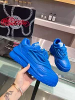 VERSACE WOMEN’S ODISSEA SNEAKERS IN BLUE LEATHER – VSS015