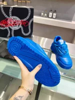 VERSACE WOMEN’S ODISSEA SNEAKERS IN BLUE LEATHER – VSS015